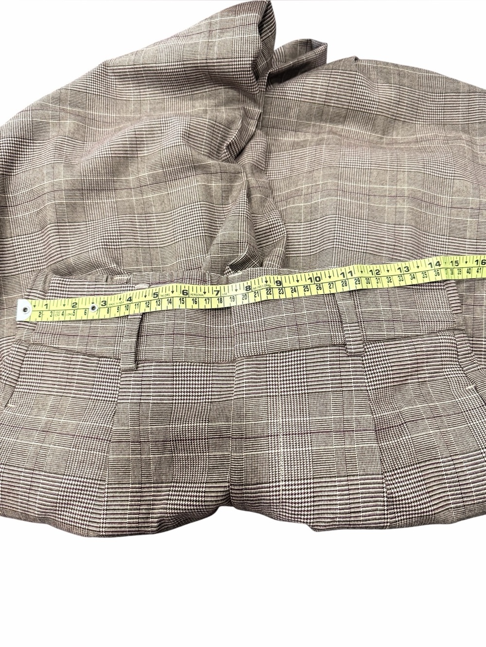 Banana Republic Wideleg Plaid Houndstooth Pleated Pant Sz-2 Academia OfficeSiren - Picture 14 of 14